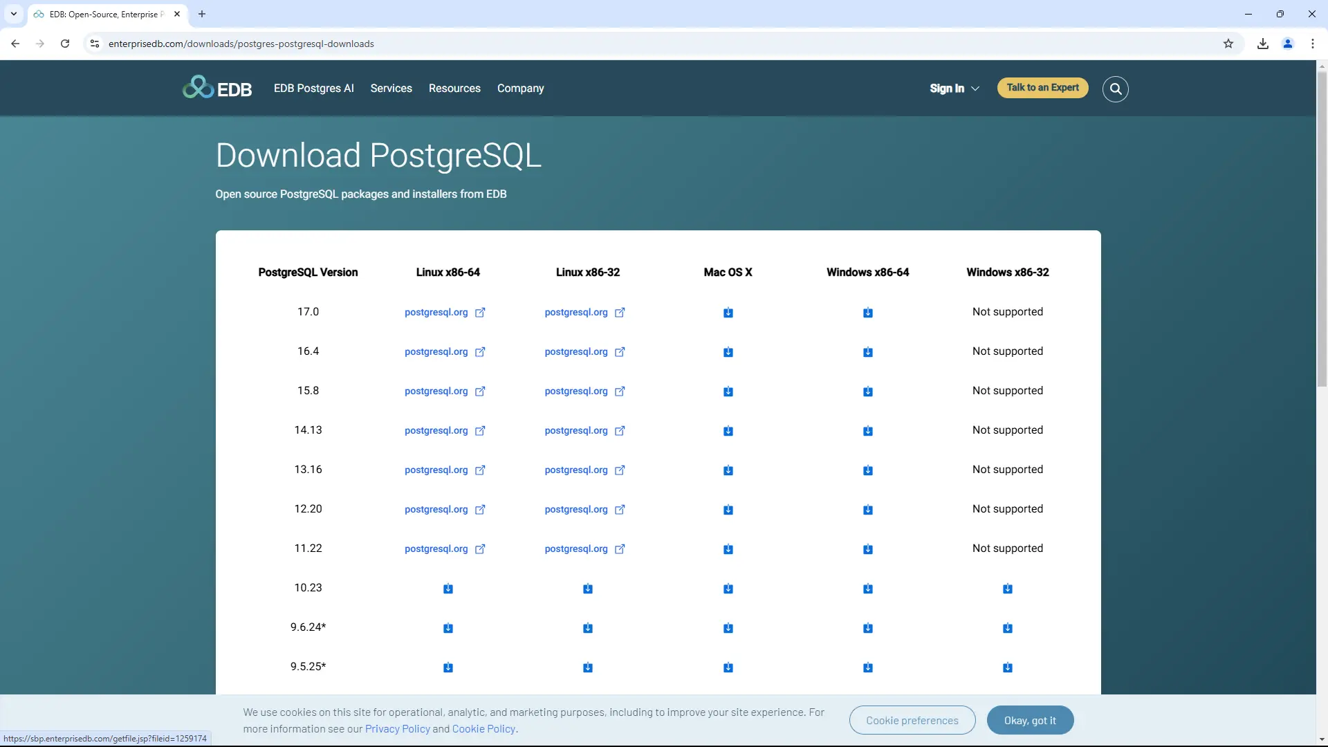 PostgreSQL Installation