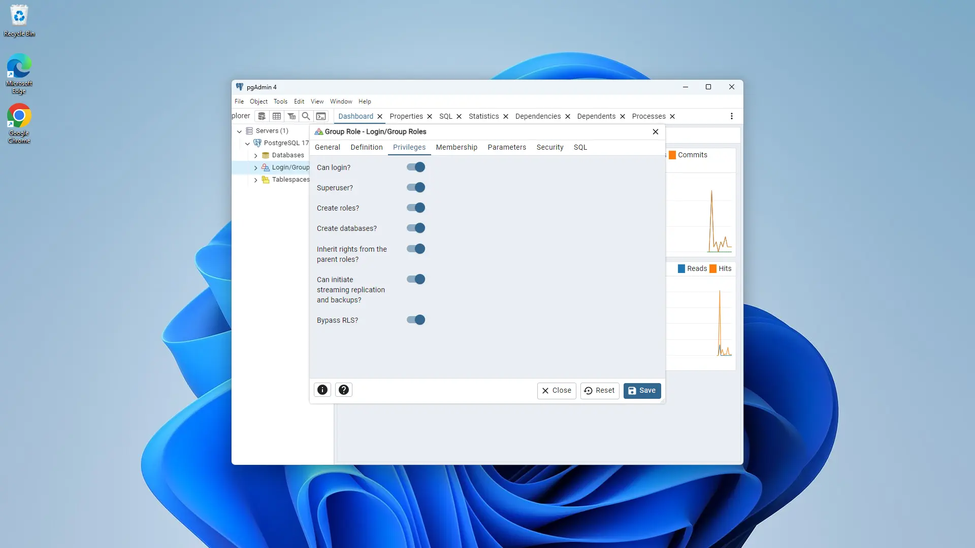 pgAdmin4 and PSQL Configuration