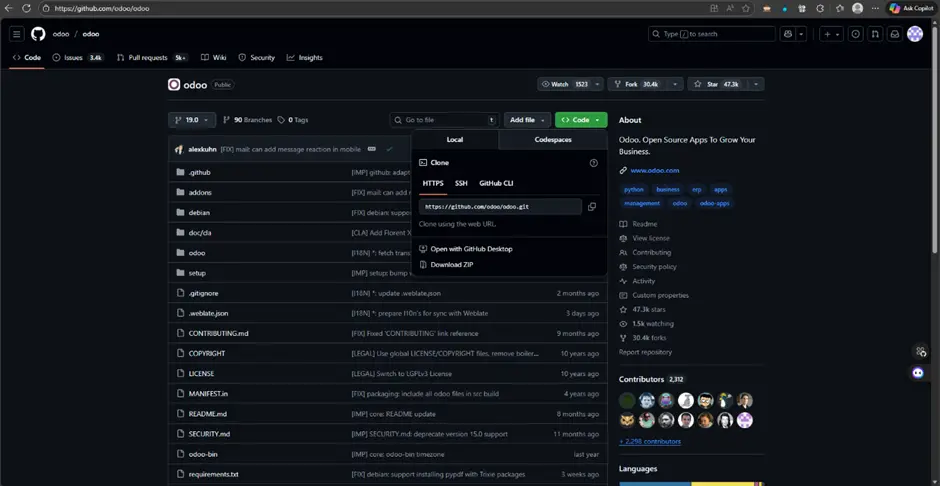 Odoo 19 from github Odoo 19 from github